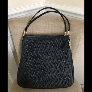 Coach Madison Phoebe Gathered Twist Shoulder Bag, Beautiful Soft Black & Gold